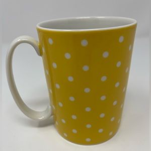 KATE SPADE: Yellow Coffee Mug, Larabee Dot Pattern, Lenox *Host Pick*